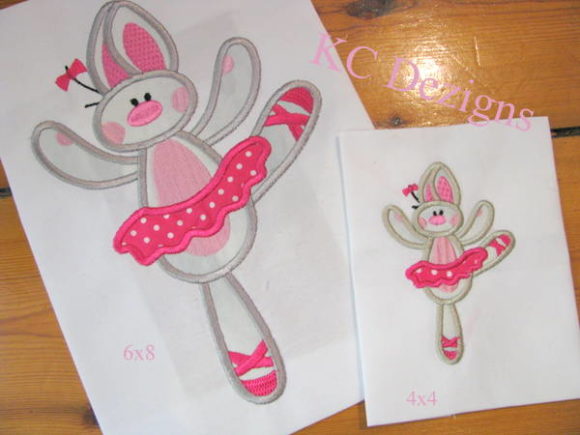 Bunny Ballerina 2: Charming Appliqué Design