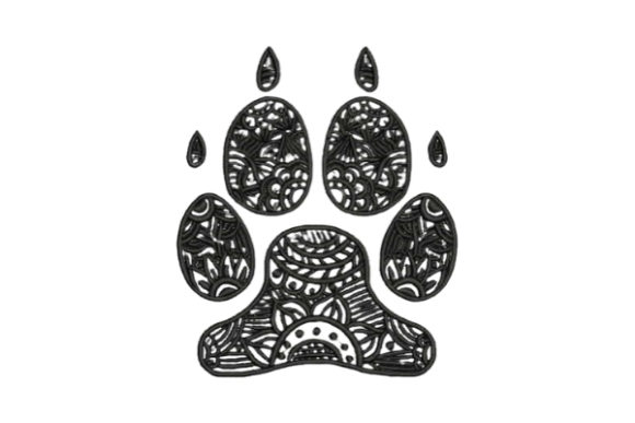Zentangle Dog Paw Print: Craft Fair Embroidery Review